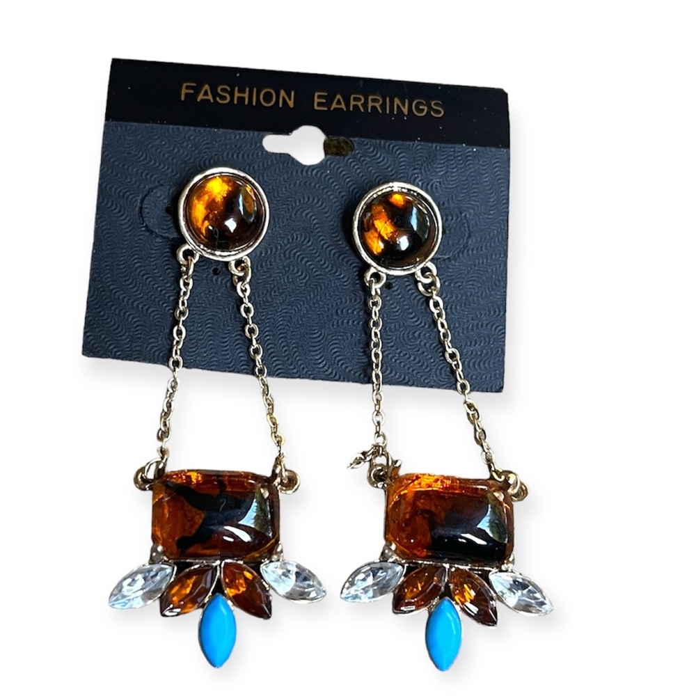 NEW Fashion Jewelry Geometric Statement Multicolor Modern Dangle Earrings